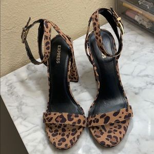 Express Leopard print heels